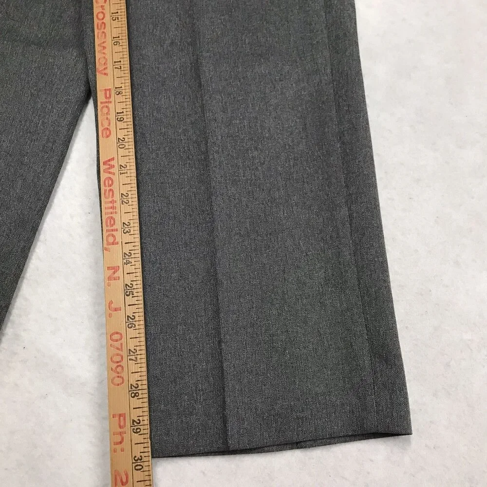 Vintage 80s LEVIS Action Slacks Pant Men 36x30 Gray Polyester Retro Disco Dacron